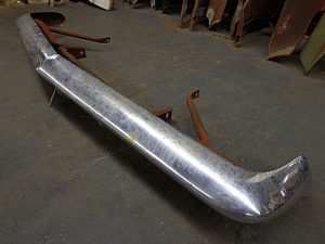 1959 Chevrolet Impala front bumper assembly with brackets