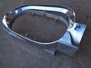 1961 Ford Thunderbird LH headlight door chrome