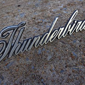 1974 Ford Thunderbird trunk lid script emblem