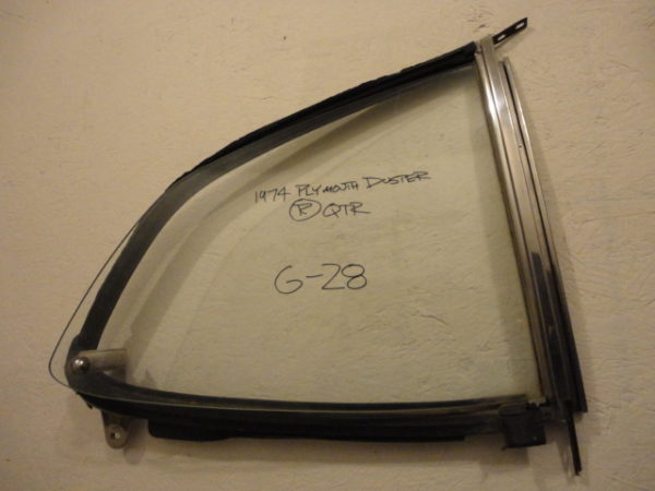 1974 Plymouth Duster RH quarter window assembly OEM