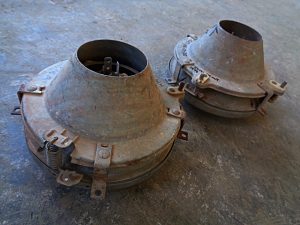 1979 International Harvester Scout L R headlight bucket assemblies