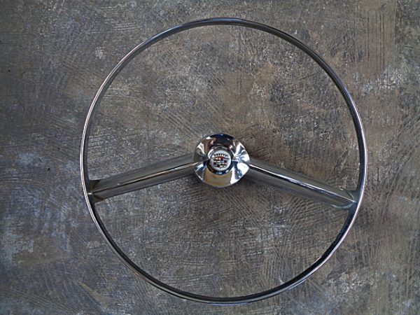 1958 Cadillac steering wheel horn ring assembly