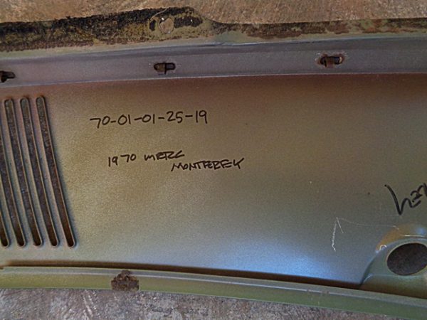 1970 Mercury Monterey cowl vent cover panel