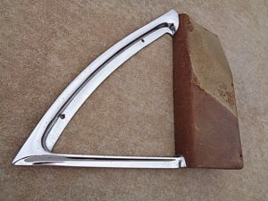 1955 Cadillac 4dr sedan inner interior quarter window trim molding