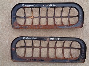 1955 Cadillac firewall fresh air vent cover grille