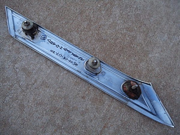 1965 Mercury Comet sail panel trim