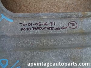 1970 Ford Torino GT quarter window track glass bracket