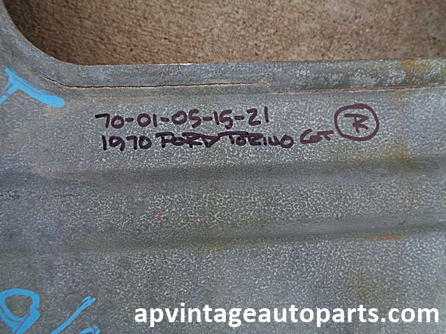 1970 Ford Torino GT quarter window track glass bracket