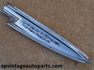 1963 Ford Fairlane fender spear trim