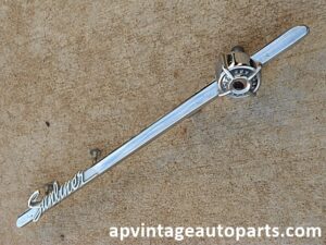 1960 Ford Sunliner glovebox door molding emblem
