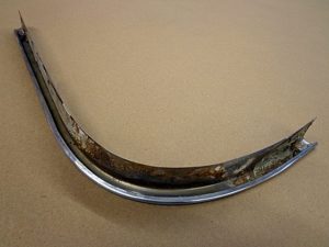 1960 Cadillac windshield pillar drip rail molding