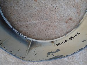 1954 Ford headlight bezel fender extension