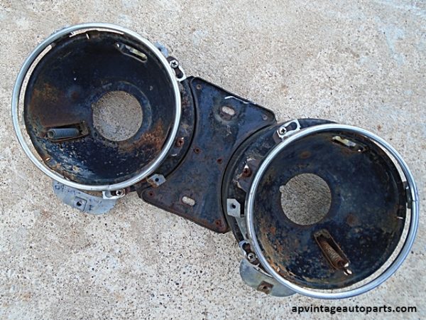 1964 Ford Galaxie headlight bucket mount assembly