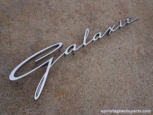 1962 Ford Galaxie 500 rear quarter script emblem