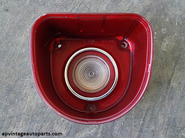 KK 1968 Impala SS Caprice Rear Tail Lamp Backup Reverse Light Lens With Chrome Bezel Rings – Right Side