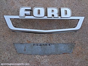 1963 Ford F100 pickup hood molding emblem