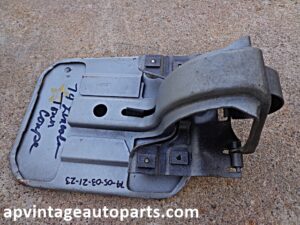 1974 Lincoln fuel filler door